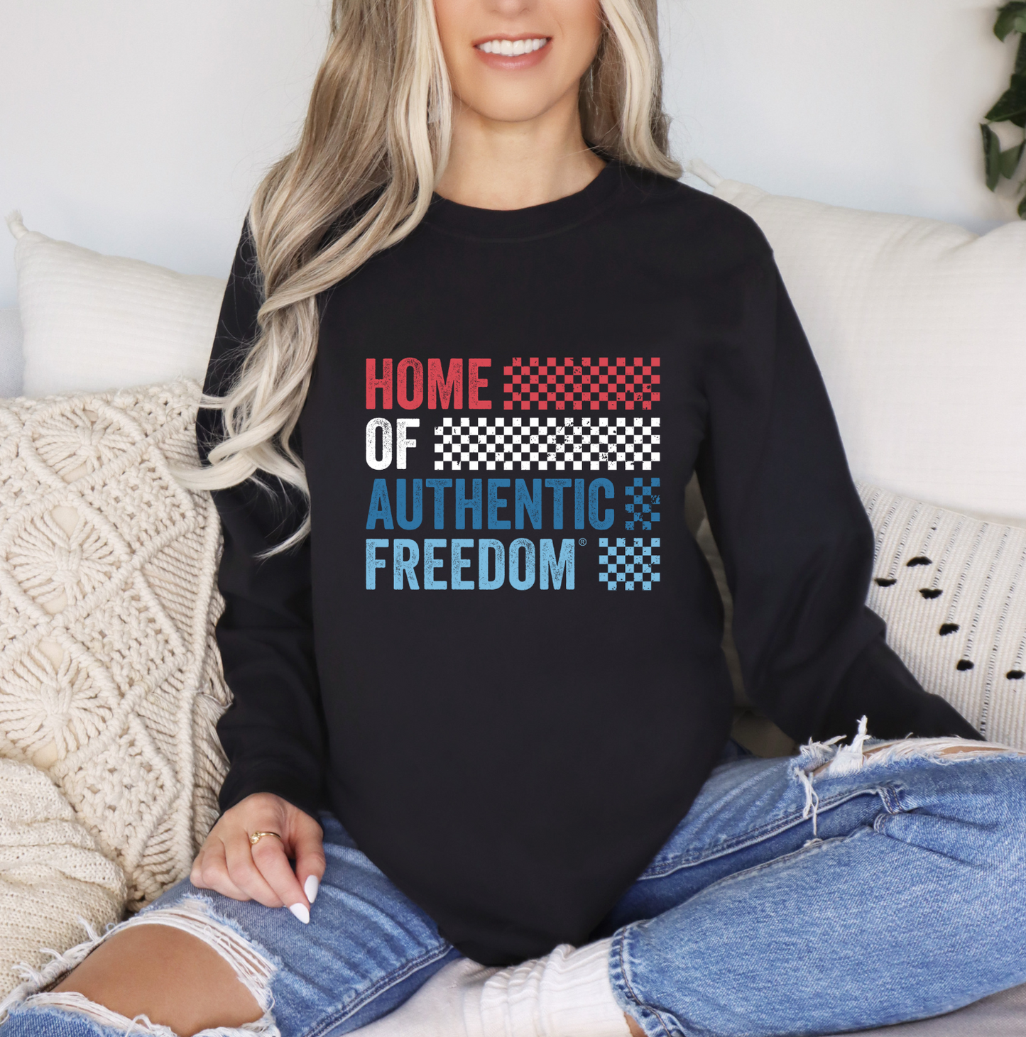 Home Of Authentic Freedom Long Sleeve Tee